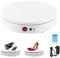 Drehteller Elektrisch 30cm Professioneller Elektrischer Drehteller,360 Grad Drehbar Automatische Drehplattform für Fotografie,Schmuck Display,Shop Ausstellungsstand,Durchmesser (Weiß)