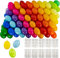 Lemotoy 100 PCS Bunte Plastikeier für Geschenke und Dekorationen, Dekoeier Kunststoffeier für Jungen und Mädchen, Aufhängen Eier für Geburtstag, Weihnachten