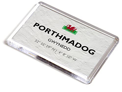 FRIDGE MAGNET - Porthmadog, Gwynedd, Wales - Lat/Long SH5638