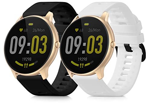 kwmobile 2X Sportarmband kompatibel mit AGPTEK LW11 Armband - Fitnesstracker Band Set aus TPU Silikon