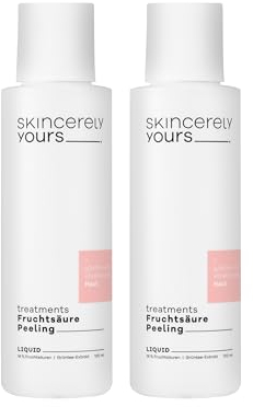 VORTEILSPACK: Skincerely Yours Fruchtsäure Peeling 2 x 100 ml I 14% Fruchtsäuren und Grüntee Extrakt I Zellerneuernd I gegen Pickelmale und Pigmentflecken I Glättet sichtbar Falten