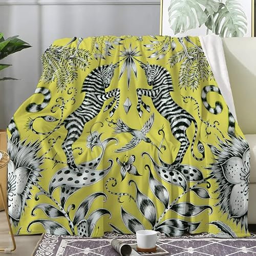 loyaltyer Fleecedecke Zebra Kuscheldecke Flauschig Weich Wärme Gemütlich Pflegeleicht Flanell-Fleece Mikrofaser Deckeldecke 3D TV-Decken Sofaüberwurf Decke Wohndecke Geschenke (200X200 cm)