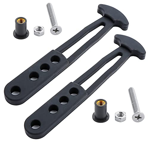 2 Pcs Boat Telescoping Ladder Strap, 4 Adjustable Mounting Holes for 2 Step 4 Step Ladder(L)