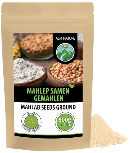 Alpi Nature Mahlep Pulver 500g, Mahlepi Gewürz, Mahaleb Pulver | Mahlab gemahlen, Mahlep Gewürz, ideal für Brot, Kuchen & Gebäck