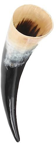 UPKOCH Coppa Di Corno Vichingo Fatta a Mano Grande Capacità, Tazza Di Corno Decorativa Artistica Per Bere Birra e Vino, Oggetto Di Scena e Decorazione Rustica Per Famiglia e Amici