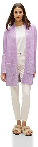 STREET ONE Damen A253672 Cardigan, Soft Pure Lilac Melange, 42