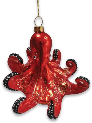 OrnamentallyYou Pacific Octopus geblasenes Glas Weihnachtsdekoration, Meerestierkreatur