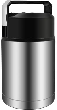 Zalaxt 35oz Soup Thermos, Stainless Steel Thermos for Hot Food, Wide Mouth Food Thermos Jar, Insulated Lunch Container Leak Proof Vacuum Thermal Flask (silver-35oz)