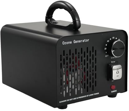Generatore di ozono 2 in 1 con modalità aria e acqua 40.000 mg/h O₃ Macchina per ozono Ionizzatore Purificatore d'aria Deodorante commerciale e industriale per acqua Casa Auto Ufficio Cantina Garage