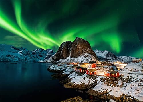1000 Teile Puzzle Erwachsene, Impossible Geschicklichkeitsspiel für die Ganze Familie, Farbenfrohes Legespiel - Norwegen Aurora Borealis, Home Dekoration