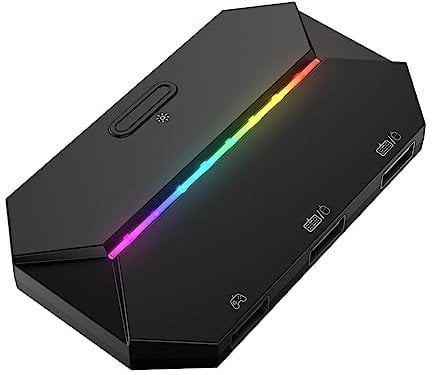 budiniao LED RGB Gamepad Keyboard Mouse Converter Universal Mobile Phone Game Controller Adapter Electronics Accessories