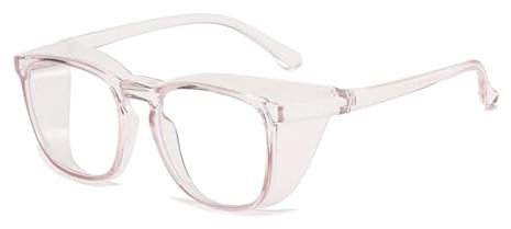 Long Keeper TR90 blue light Blocking glasses women men Computer Glasses Light weight Clear Frame Glasses Eye Protection (Pink Transparent Clear)