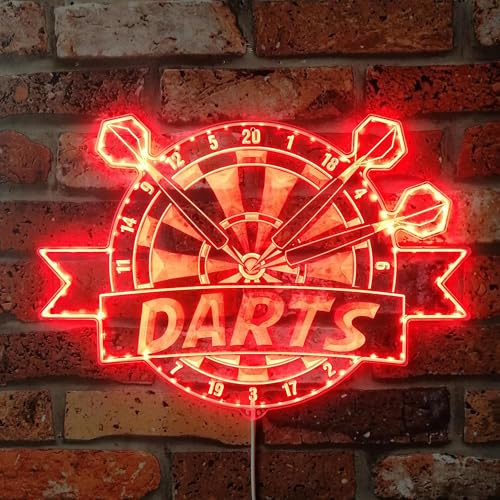 ADVPRO Darts Bar Café Pub Spielzimmer RGB Dynamisches Glam LED-Schild – Schneidkantenform – Intelligente 3D-Wanddekoration – Mehrfarbige dynamische Beschilderung st06s22-fnd-i0299-c