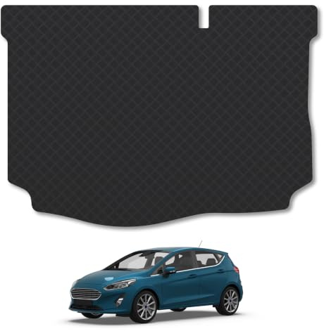 Fits Ford Fiesta (2017-2023) 3mm Rubber Boot Mat | Tailored Fit Durable Boot Liner Full Coverage Protection Waterproof Accessories Easy Clean Anti Slip Made in the UK