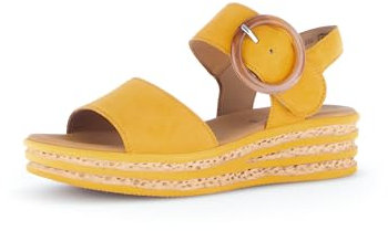 Gabor Damen Plateausandalen, Frauen Sandalen,offene Schuhe,Strandschuhe,Plateausandaletten,Dicke Sohle,bequem,Curry (So.Curry),38 EU / 5 UK