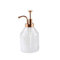 sjdoPulse Hand Soap Dispenser Thick Clear Glass Dispenser With Rose Gold Pump, 13.86 Oz Round Bottle Dispenser, Coffee Syrup Dispenser Bar Accessories, Kitchen Dish Soap Dispenser Soap Dispe