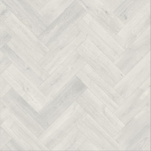 VINYL FLOORING UK 009S Mayfair White Wood Effect Anti-Slip Vinyl Flooring For Kitchen, Bathroom, 2.3mm Thick Foam Backed Vinyl Sheet-1m(3'3) X 4m(13'1)-4m²