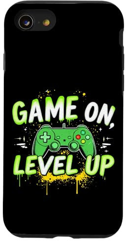 GAME ON, LEVEL UP Gaming Case for iPhone SE (2020) / 7 / 8