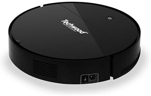 Techwood Robot Aspirateur 2 en 1, Autonomie 90 Min, Réservoir 350mL, Puissance 450Pa, Batterie Li-on 1500 mAh TAR-2026, Noir