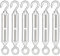 Spannschloss – 6 Stück M6 Edelstahl Spannschloss M6 mit Haken & Öse, Verstellbarer Seilspanner für Sonnensegel, Zaunspanner, Gartendraht, Drahtspanner & Edelstahl Seilsystem Outdoor