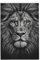 Drapeau vertical double face de 5,1 x 7,6 cm avec œillets - Ne se décolore pas - Drapeau de jardin noir et blanc - Motif tête de lion - Toile de fond pour photo - Décoration intérieure et extérieure