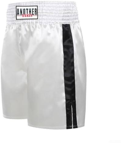 Short d'entraînement de boxe pour homme et femme idéal pour les entraînements MMA, Muay Thai avec coupe confortable (M Blanc)