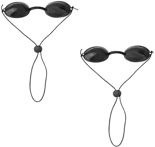 Astrevo 【Augenschutz für LED-Maske】2 Paar Sonnenliegen-Augenschutz Sonnenliegenbrille zum Sonnenbaden | Bräunungsbrille für Damen | IPL UV-LED-Lichtprozessbrille | Sonnenliegenbrille