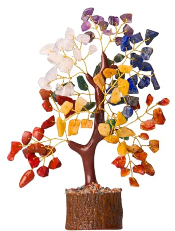 ANAYA AGATE 7 Chakra Tree of Life, for Women, Money Tree, Bonsai Trees, Home Office Decor, Healing Crystals, Office Desk Accessories, House Warming Gifts New Home, Crystals and Healing Stones