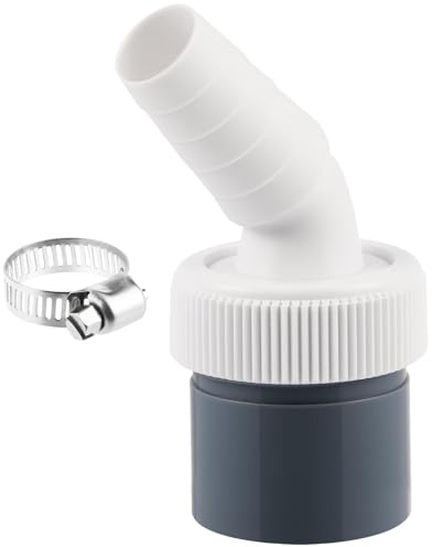 Washing Machine Waste Splitter,Drain Y Connection Adaptor for Pipe Diameter 40 mm 0.75-0.95 Input Drain Pipe Connector with Hose Clamp for Dishwasher Tumble Washing Machine Single Connection