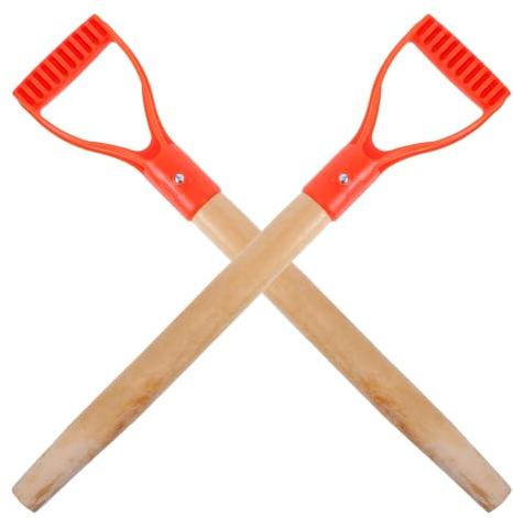 JOINPAYA 2 Stück spatenstiel Ersatz für Schaufelgriff Ersatzgriff Ersatzschaufelstiel Red