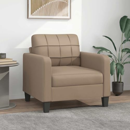 Frdhee Relaxsofa, Sessel Cappuccino-Braun 60 cm Kunstleder Wohnzimmer Couch für Wohnzimmer Schlafzimmer Wohnung