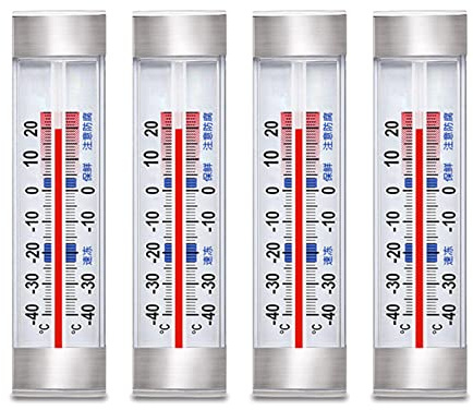 Refrigerator Thermometer Set of 4 Household Keeping for Gadget Tool for Home Kitchen Food Cooking Making Supplies Kitchen Refrigerator Thermometer