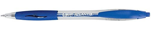 Kugelschreiber Atlantis Clic Classic, Mine blau, Schaft blau-transparent