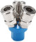C Type 2 Way 3 Way Pneumatic Quick Fitting Air Hose Splitter Air Line Fittings Manifold Splitter Coupler Air Compressor Connector (Round 3 Way)