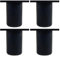 Lot de 4 pieds de meubles de cuisine en Aluminium - Réglables - Ronds - pied de support pour canapé de meuble capacité de charge 100 kg-6cm-Noir