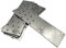 Placa de unión de conexión plana de acero galvanizada Z275g/m2 20μm, placa de metal perforada resistente, 200 x 60 x 2 mm, paquete de 10 unidades