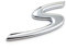 CarWorld Auto Brief Logo, S Sport Metall Aufkleber Heckdeckel Heckklappe Emblem Abzeichen, für Porsche Cayenne Cayman Macan, Kofferraum S Brief Emblem Abzeichen