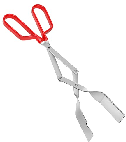 onlyfire Long BBQ Grilling Tongs, Stainless Steel Long Scissor Tongs, Non-Slip & Heat Resistant Grill Tools for Flipping Food, 45.3 CM