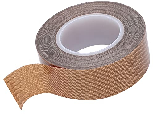 Walfront PTFE-Klebeband Hochtemperatur-Teflonband Hochtemperatur-Klebstoffversiegelung Isolierendes Thermisches Werkzeug für Vakuumiergeräte(0.25mm x 25mm x 10m)