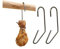 AlcoFermBrew Stainless Steel Smoker Hooks, 5 Pack, 11cm, 3mm Wire, Rust Resistant, Lacquered Finish, Meat Smoking Hooks