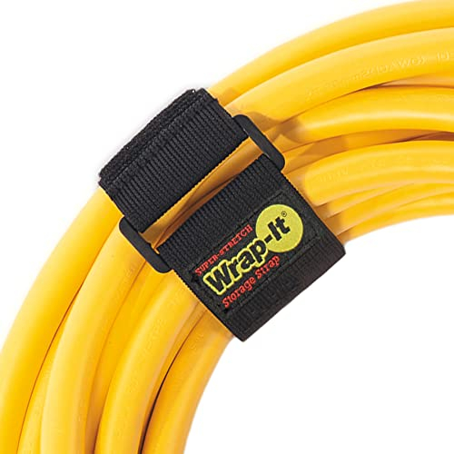 Super-Stretch Wrap-It Storage Straps (sortiert, 12 Stück) – elastische Spanngurte – Verlängerungskabel-Organizer, Schlauch, Seil und Kabelgurt, Kordelwicklung, Kordelhalter, Garage und