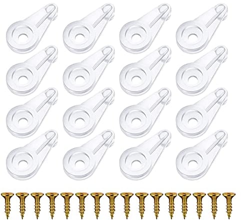 HLIWS 80 Pcs Plastica con oro Viti Kit Fermi Clip di fissaggio,Vetro Clip per Pannelli,Morsetto di Vetro per il Fissaggio di Ante di Armadi in Vetro