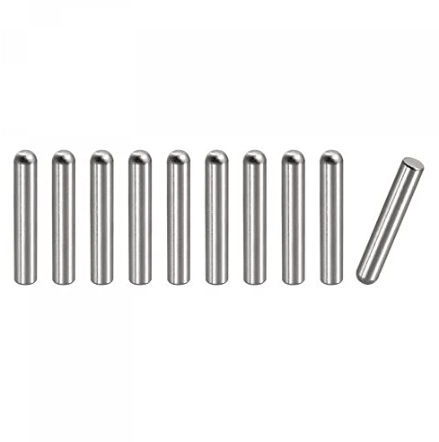 sourcing map 10Stk Spannstifte 304 Edelstahl Rund Flach Holz Stützregale Befestigung 5x30mm