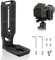 Mitening Soporte Universal para Cámara DSLR Vertical L: Placa de Liberación Rápida de Aluminio, Construcción Robusta, para Fotografía Profesional (Negro)