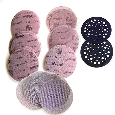 Abranet Sanding Discs, Grinding Net Starter Set Wet Wood Diameter 125 mm K40-400 Ideal for Woodturners, Woodturner Woodturning