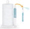 SpaceAid SprayNeat Paper Towel Holder with Spray Bottle, Countertop Paper Towels Dispenser Stand with Sprayer Inside Center, Under Cabinet Papertowels Roller for Kitchen (White)