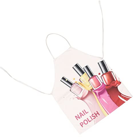 TOPBATHY Delantal De Cocina Rosa Algodón Delantal De Uñas Mujer Impresión De Esmalte