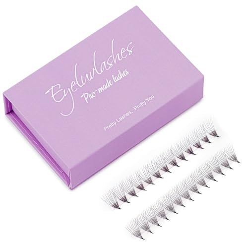 3D Pro-Made Fans on a strip speedy fans Pro Made Handmade Lash Fans Pointed Base Eyeluvlashes (D Curl 12mm length)