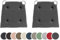sleepling 2er Set Stuhlkissen, Sitzkissen für Indoor und Outdoor, mit Klettverschluss, 100% Baumwolle, Made in EU, Maße: 42 (vorne) 35 (hinten) x 40 x 5 cm, dunkelgrau