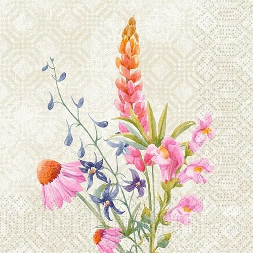 500 Duni Tissue-Servietten 33 x 33 cm Floret 3-lagig